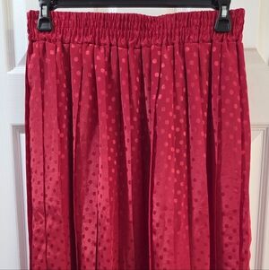 Maggie Barnes Vibrant Red Polka Dot A-Line Skirt
